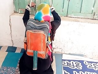 School Lady With Unknown Boy Painfull Assfucking With Big Dick Vagina And Anal Intercourse With Muslim Hijab School Woman Hard Big Dick