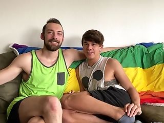 Two Faggot Paramours Take Off Their Clothes To Have Spunky Backdoor Hump