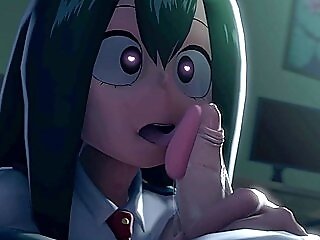 Barely Legal Year Old Student Tsuyu Asui Learns To Dt
