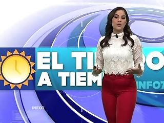 Karen Ramírez Cameltoe En Pantalon Rojo Apretado Hd