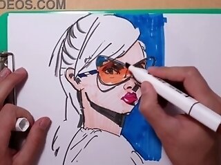 Beginner's Guide To Drawing A Sensuous Portrait With Copic Markers