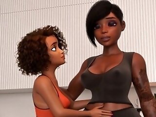 Dark-skinned Futa Mom & Step Daughter-in-law Practice Phat Shaft Together For The Very First Time ▱ Special 3 Dimensional ▱ Shemale Family Por