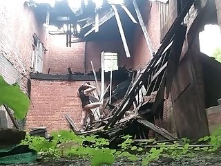 Pants Off In Abandoned Building