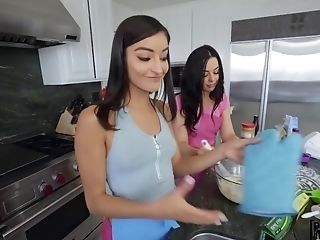 Instead Of Cooking Horny Whitney Wright And Emily Willis Wanna Some Hard Fuck