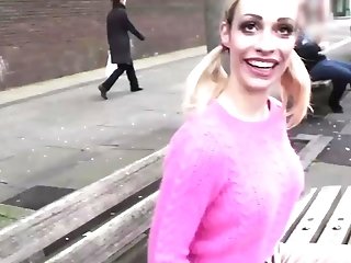 Stunning Blonde Chick Loves While Flashing In Public - Hd