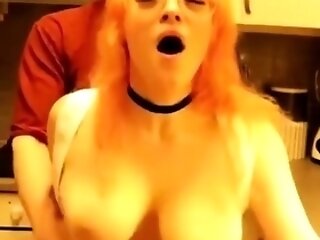 First-timer Kitchen Fucking With A Big Titty Ginger-haired
