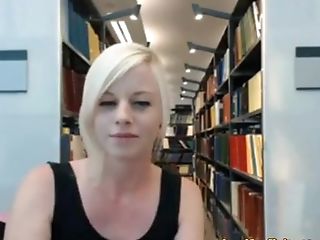 Blonde Is Playing With Her Snatch After Working In A Public Library
