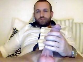 Bulgarian Teacher Strokes His Big Sausage On Webcam