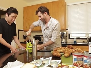 Food Fixation Vid With Two Guys Who Love Having Joy In The Kitchen