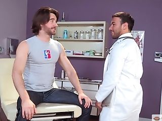 Brief Homosexual Physician Deepthroats And Rails His Well Strung Up Patient